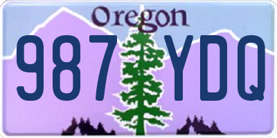 OR license plate 987YDQ
