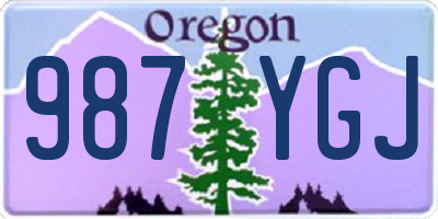 OR license plate 987YGJ