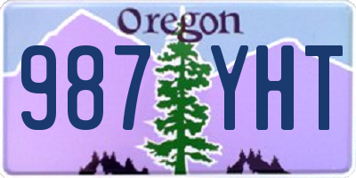 OR license plate 987YHT