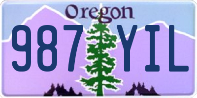 OR license plate 987YIL