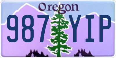 OR license plate 987YIP