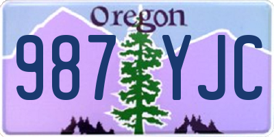 OR license plate 987YJC