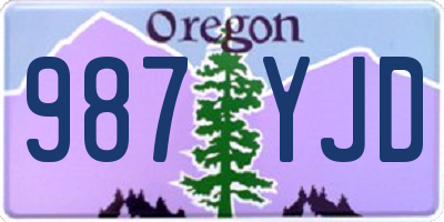 OR license plate 987YJD