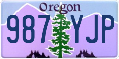 OR license plate 987YJP