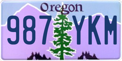 OR license plate 987YKM