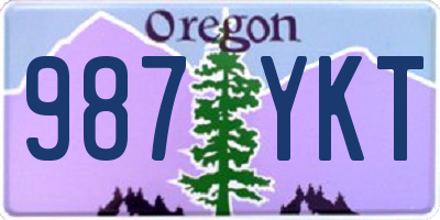 OR license plate 987YKT