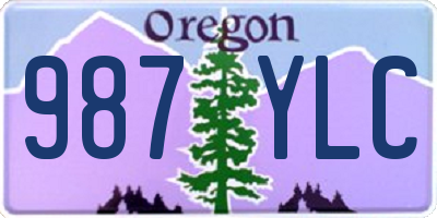 OR license plate 987YLC