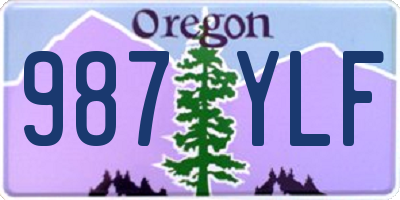 OR license plate 987YLF