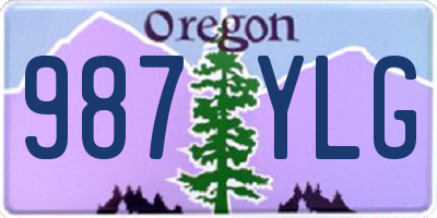 OR license plate 987YLG