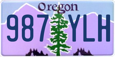 OR license plate 987YLH