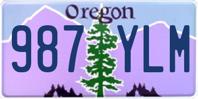OR license plate 987YLM