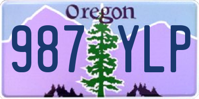 OR license plate 987YLP