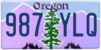OR license plate 987YLQ