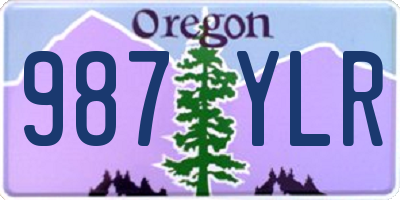 OR license plate 987YLR