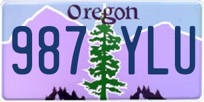OR license plate 987YLU