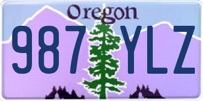 OR license plate 987YLZ