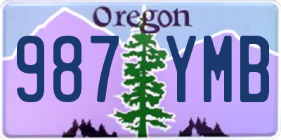 OR license plate 987YMB