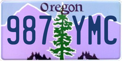 OR license plate 987YMC
