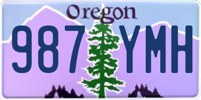 OR license plate 987YMH