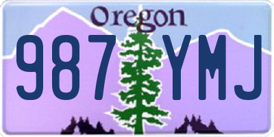 OR license plate 987YMJ