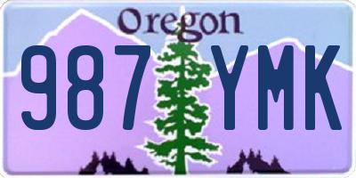 OR license plate 987YMK
