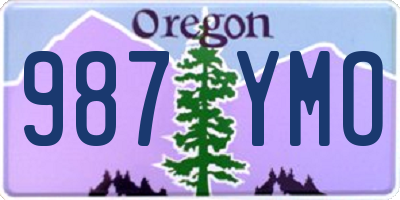 OR license plate 987YMO