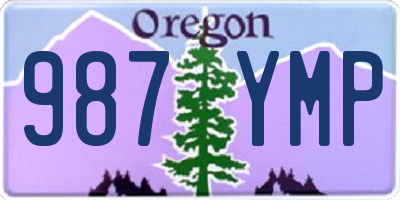 OR license plate 987YMP