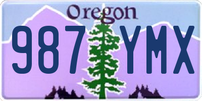 OR license plate 987YMX