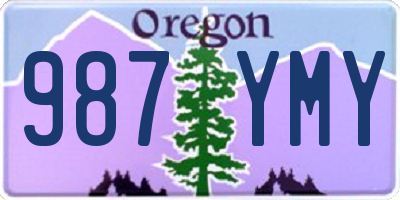 OR license plate 987YMY