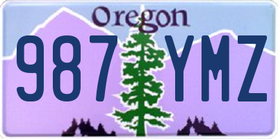 OR license plate 987YMZ