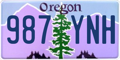 OR license plate 987YNH
