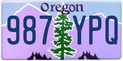 OR license plate 987YPQ