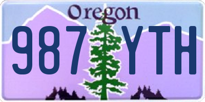OR license plate 987YTH