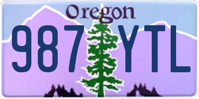 OR license plate 987YTL