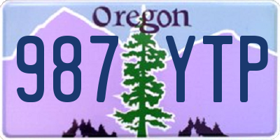 OR license plate 987YTP