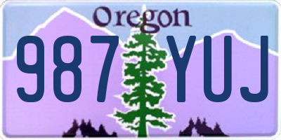 OR license plate 987YUJ