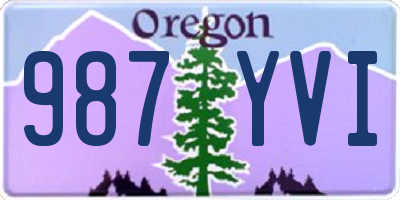 OR license plate 987YVI