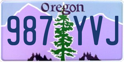 OR license plate 987YVJ