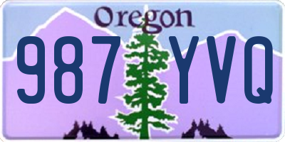 OR license plate 987YVQ