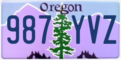 OR license plate 987YVZ