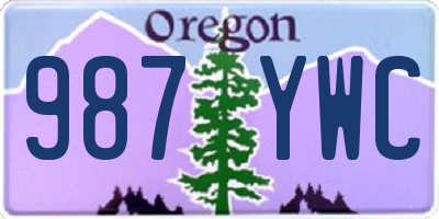 OR license plate 987YWC