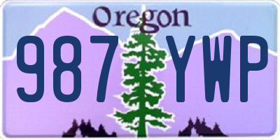 OR license plate 987YWP