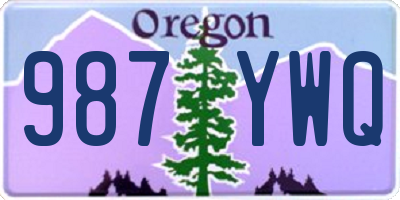 OR license plate 987YWQ