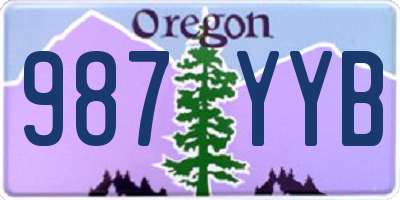 OR license plate 987YYB