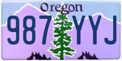 OR license plate 987YYJ