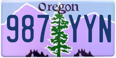 OR license plate 987YYN