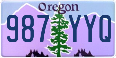 OR license plate 987YYQ