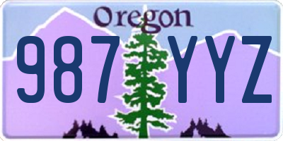 OR license plate 987YYZ