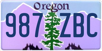 OR license plate 987ZBC