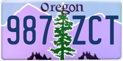 OR license plate 987ZCT